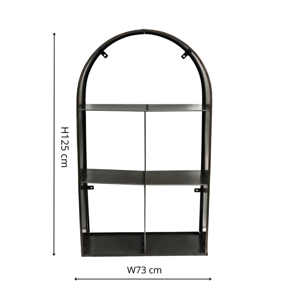 Archway Sculptural Log Storage Natural Black