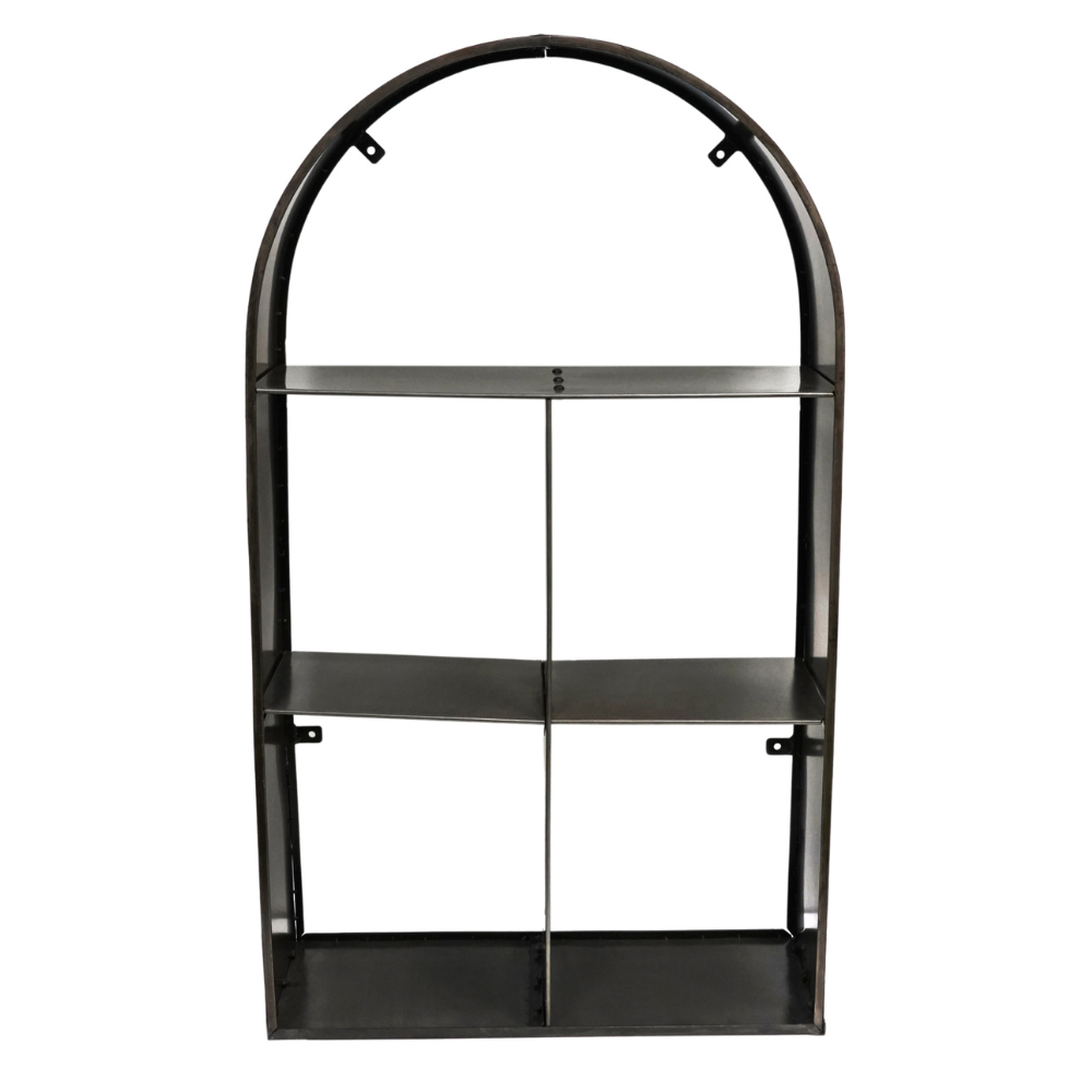 Archway Sculptural Log Storage Natural Black