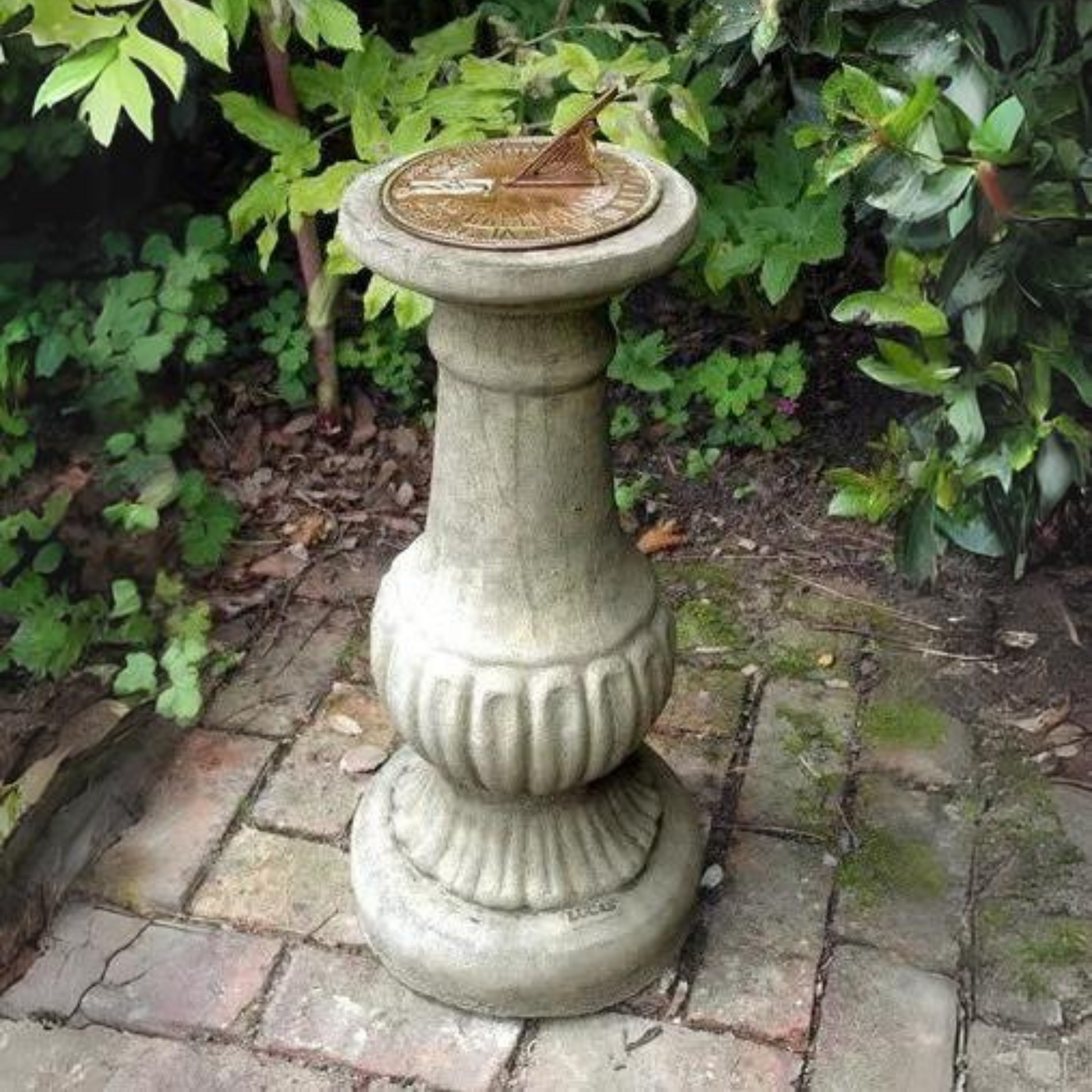 Victorian Stone & Aged Brass Sundial