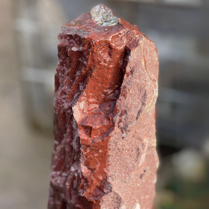 Plum Red Marble Monolith