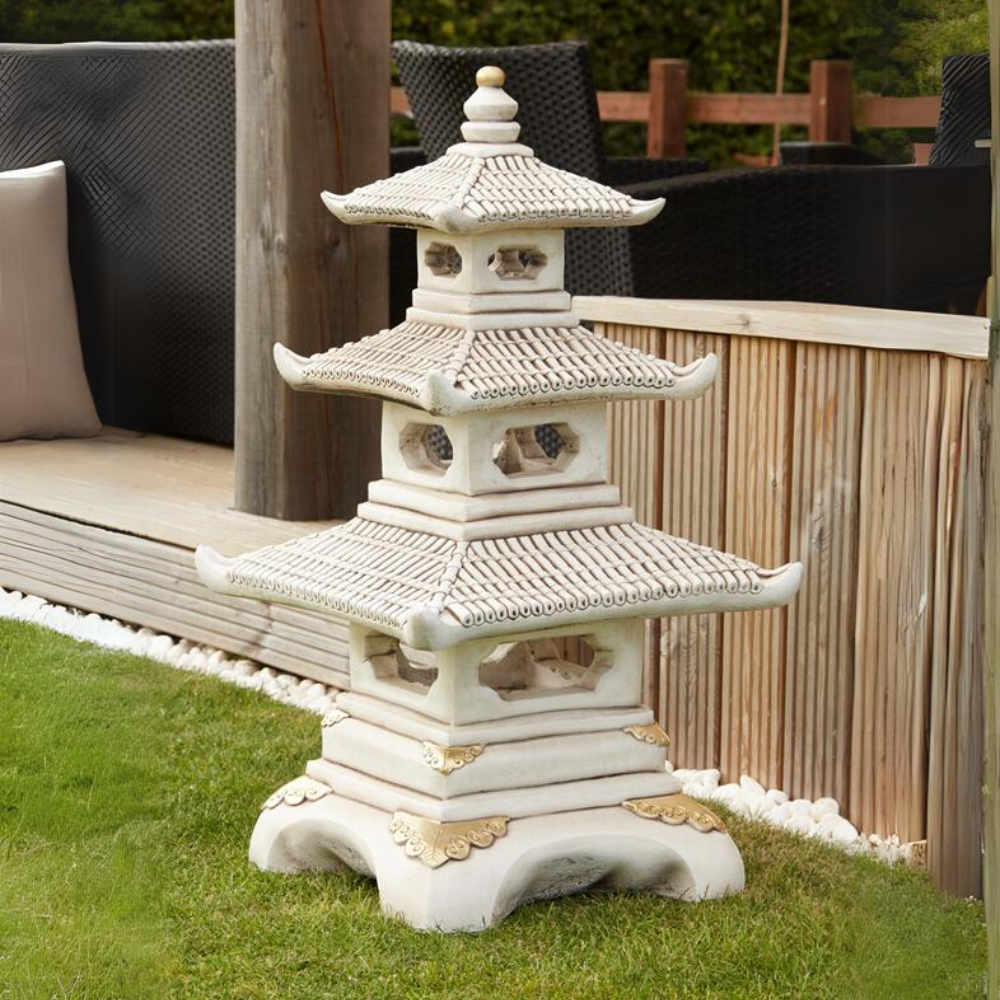 Three Tier Pagoda Oriental Garden Ornament