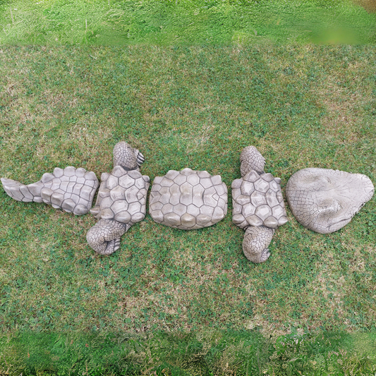 5 Piece Crocodile Stone Ornament