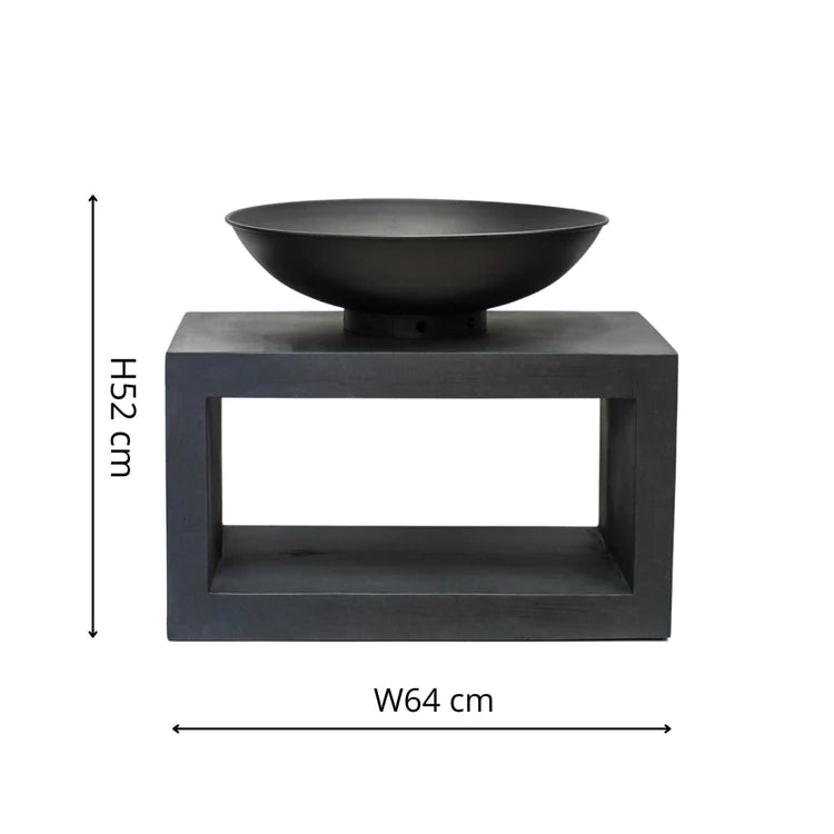 Fire Pit & Rectangle Console Cement