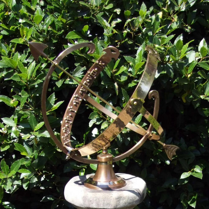 Baluster Large Stone & Brass Armillary