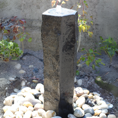 Basalt Polished Column Water Feature