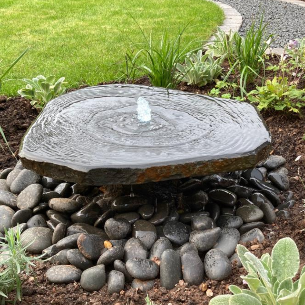 Basalt Slab on Plinth Water Feature