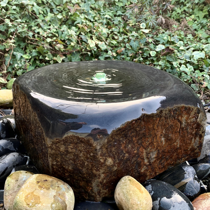 Basalt Water Feature with Rounded Corners