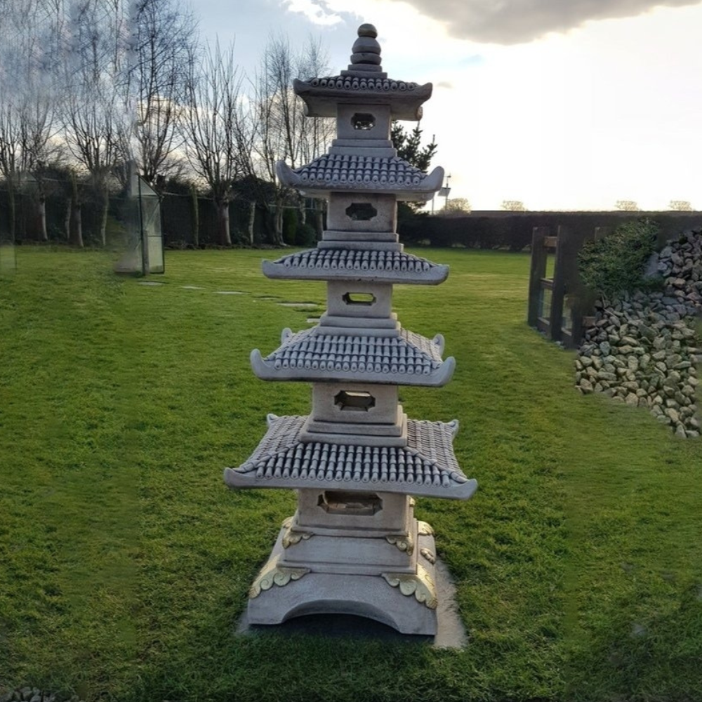 Borderstone 5 Tier PagodaFive Tier Pagoda Oriental Garden Ornament