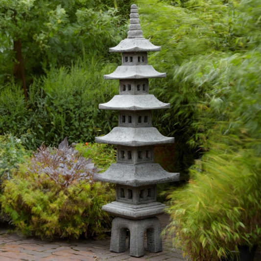 Borderstone Seven Piece Pagoda Oriental Garden Ornament