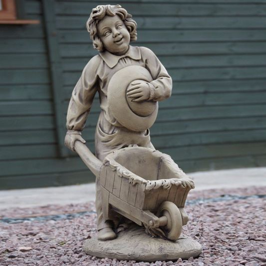 Boy and Barrow PlanterBoy & Barrow Planter Garden Ornament