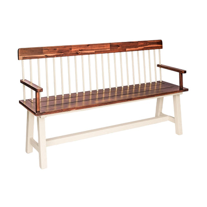 Broadway Acacia Wood Cream Garden Bench