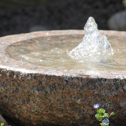 Bubbling Bowl Water Feature in Pink Granite