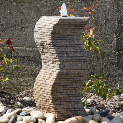 Cascading Wave Water Feature in Beige