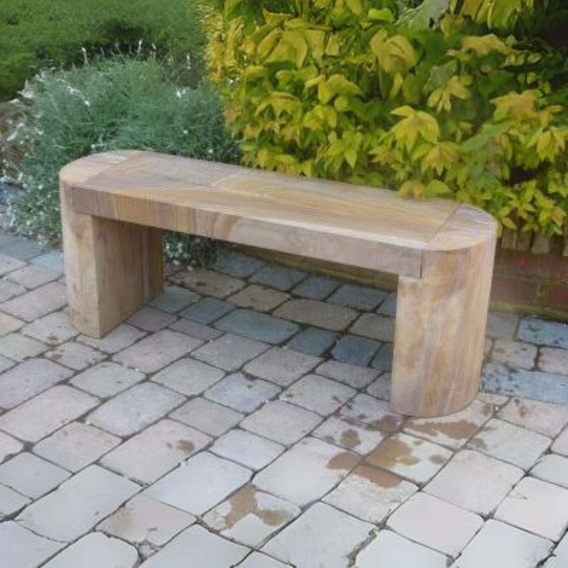 Chatsworth Rainbow Sandstone Bench Bull Nose End