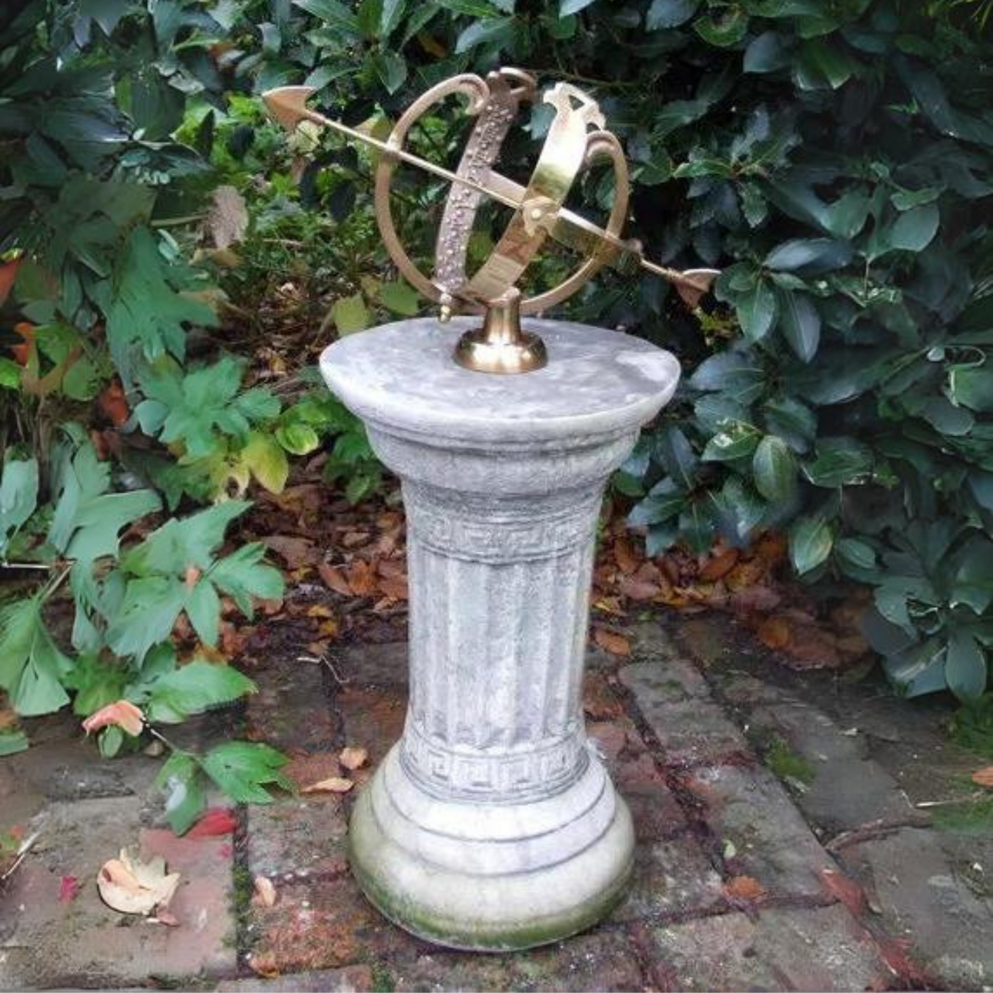 Classical Stone & Brass Armillary Sundial