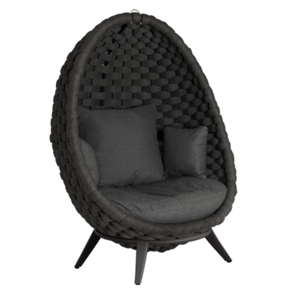 Cordial Luxe Dark Grey Lucy Chair with Base