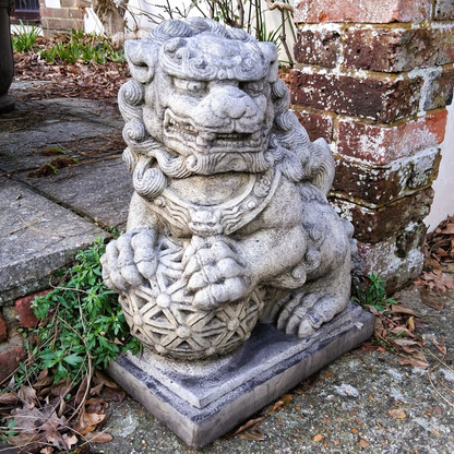 Foo Dog Pair Garden Ornaments