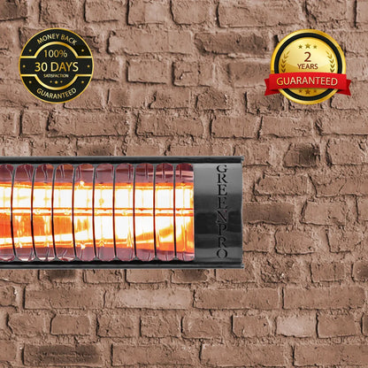 EvergreenPRO Golden Infrared 60cm Outdoor Patio Heater Without Remote Control