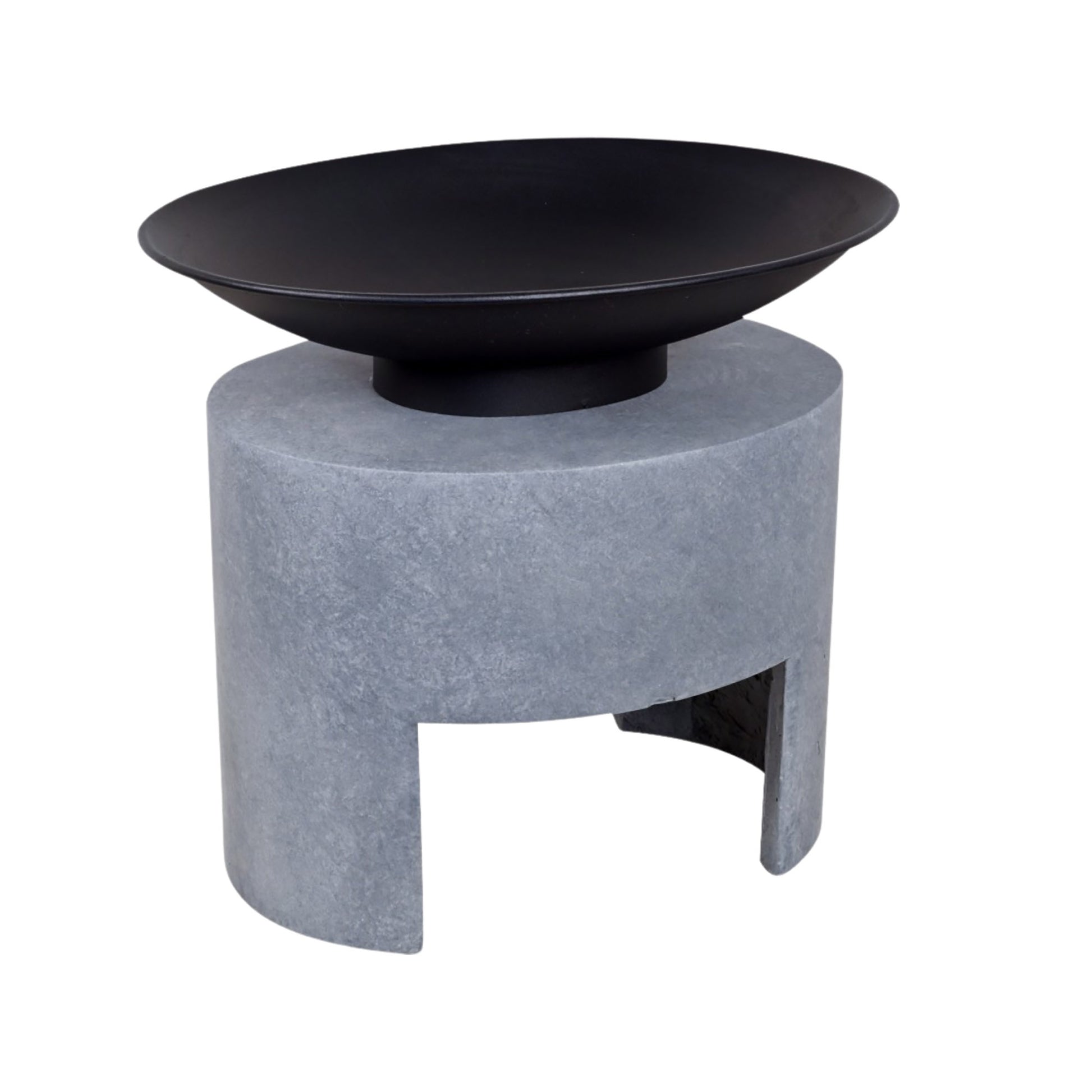 Fire Pit & Oval Console Cement