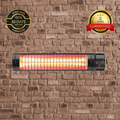 EvergreenPRO Golden Infrared 40cm Compact Patio Heater with Remote Control