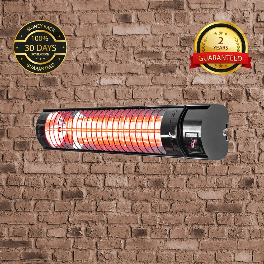 EvergreenPRO Golden Infrared 40cm Compact Patio Heater with Remote Control