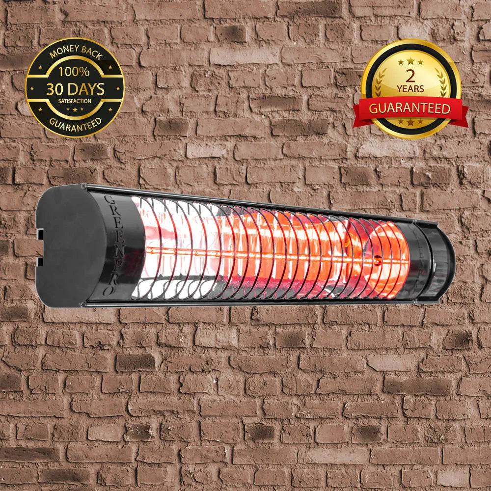 EvergreenPRO Golden Infrared 40cm Compact Patio Heater with Remote Control