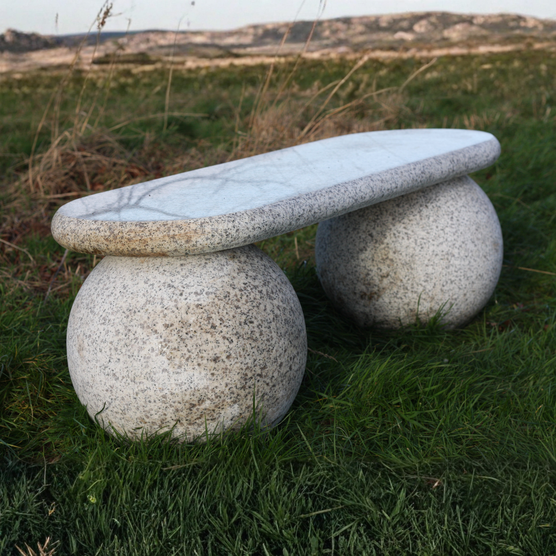 Grey Granite Sphere Legs Bench 5060g 3