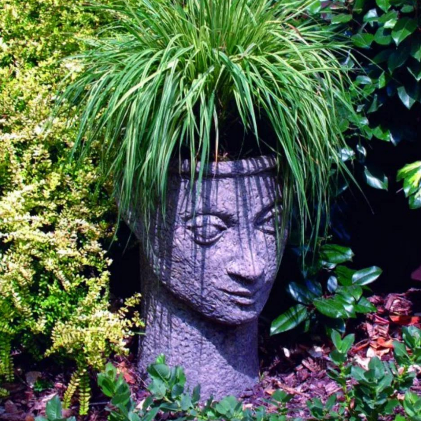 Head Vase Stone Garden Ornament