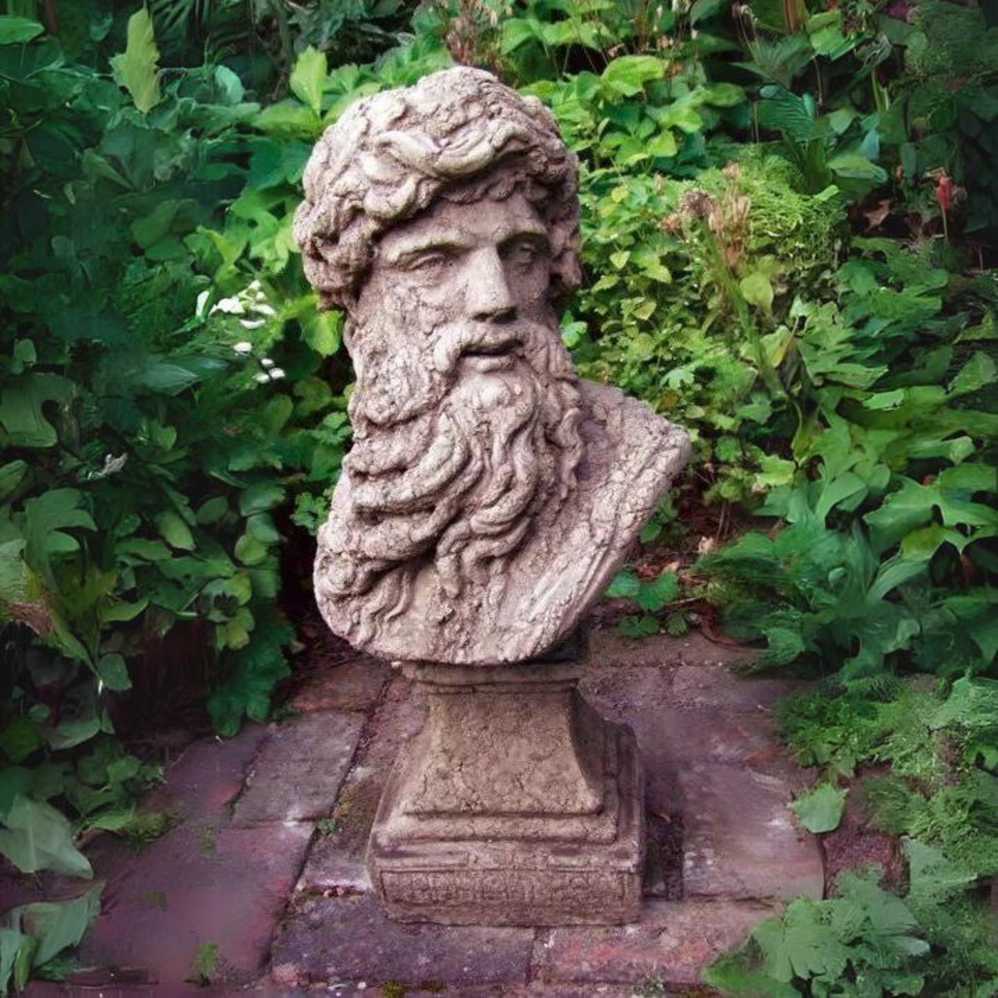 Hercules Head Stone Garden Ornament