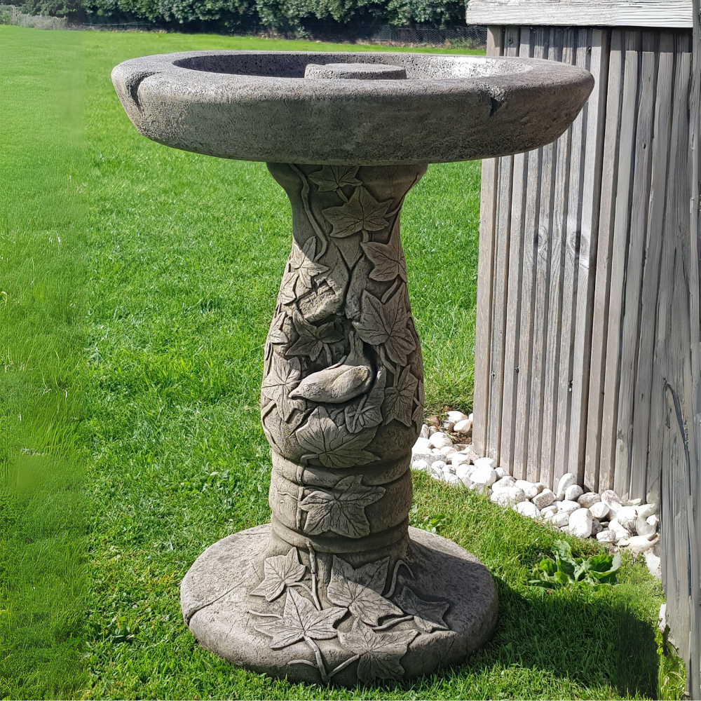 Ivy Nest Bird Bath Garden Ornament