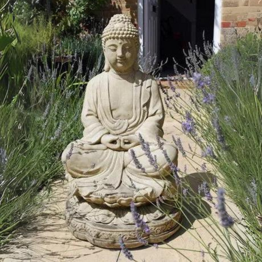 Lotus Buddha Oriental Stone Garden Ornament