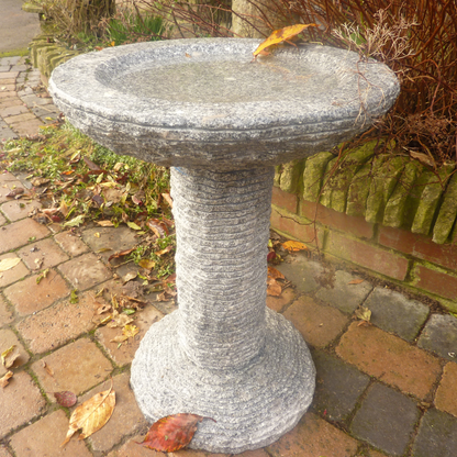 Marble Bird Bath Grey