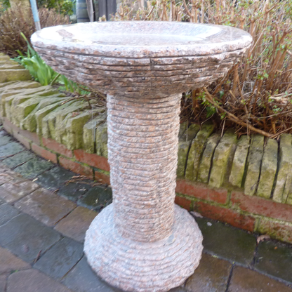 Marble Bird Bath Pink