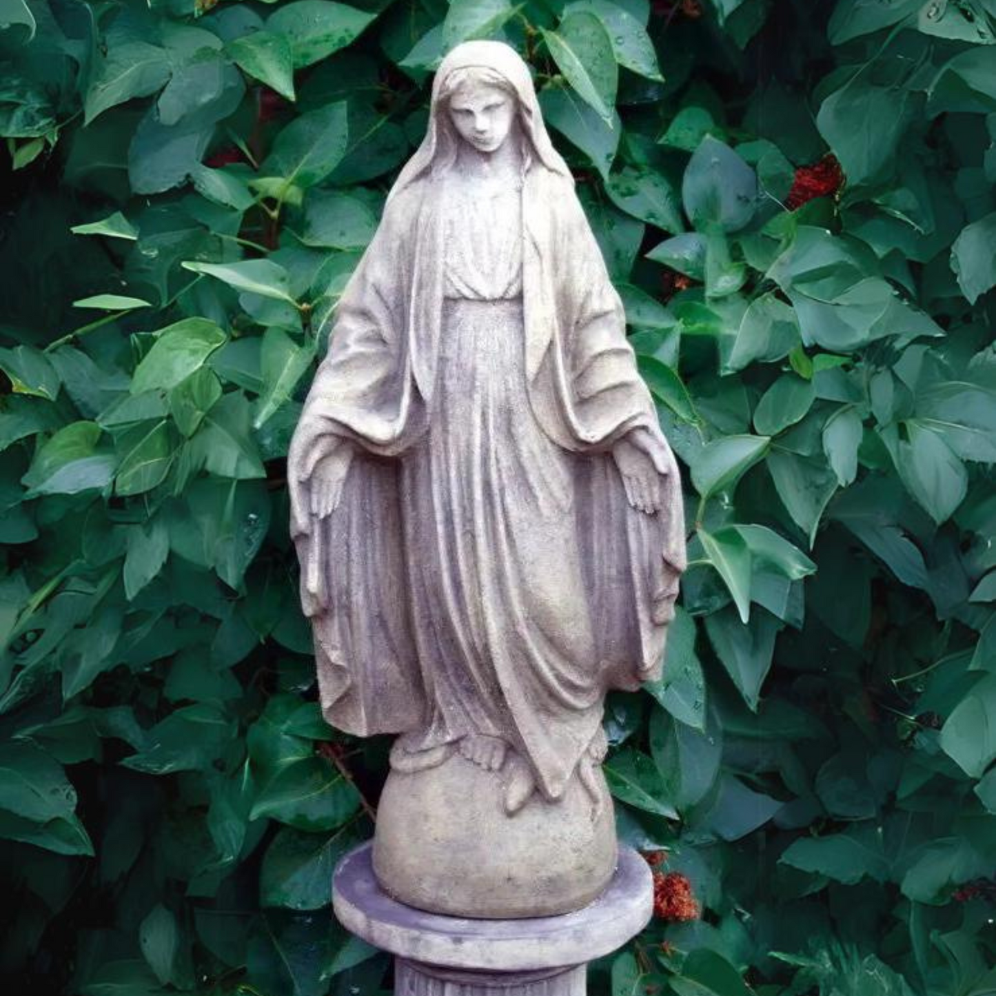 mary stone sculpture