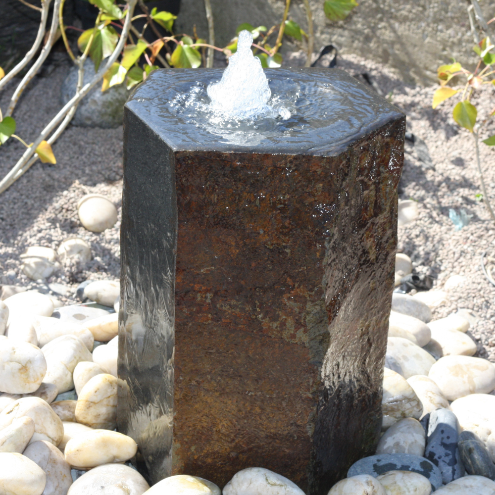 Basalt Polished Column Water Feature