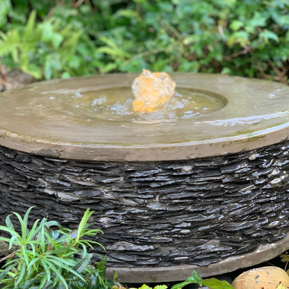 Natural Slate Surface Millstone Garden Water Feature