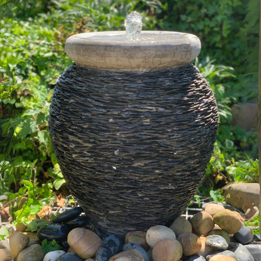 Natural Slate Urn Garden Water Feature