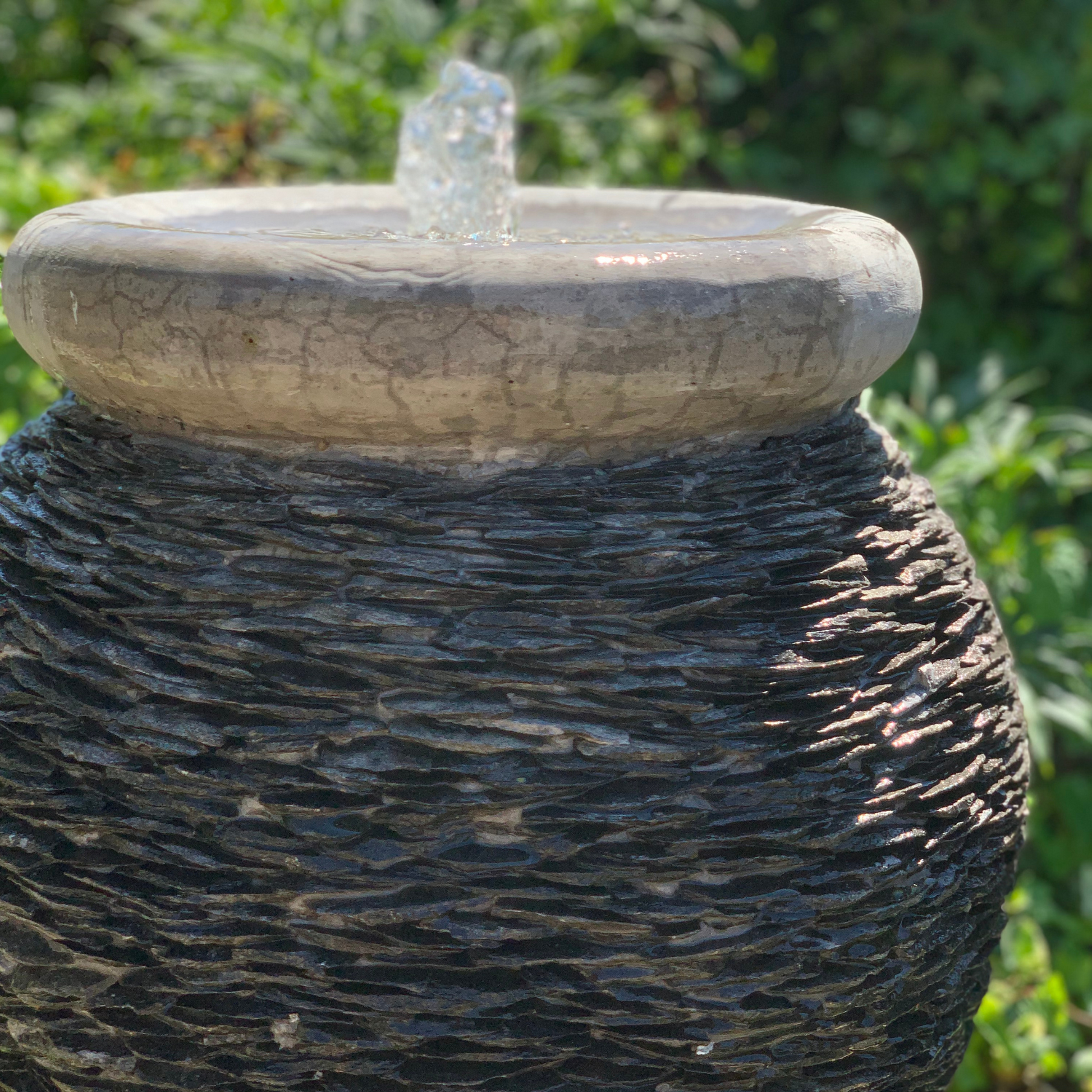 Natural Slate Urn Garden Water Feature