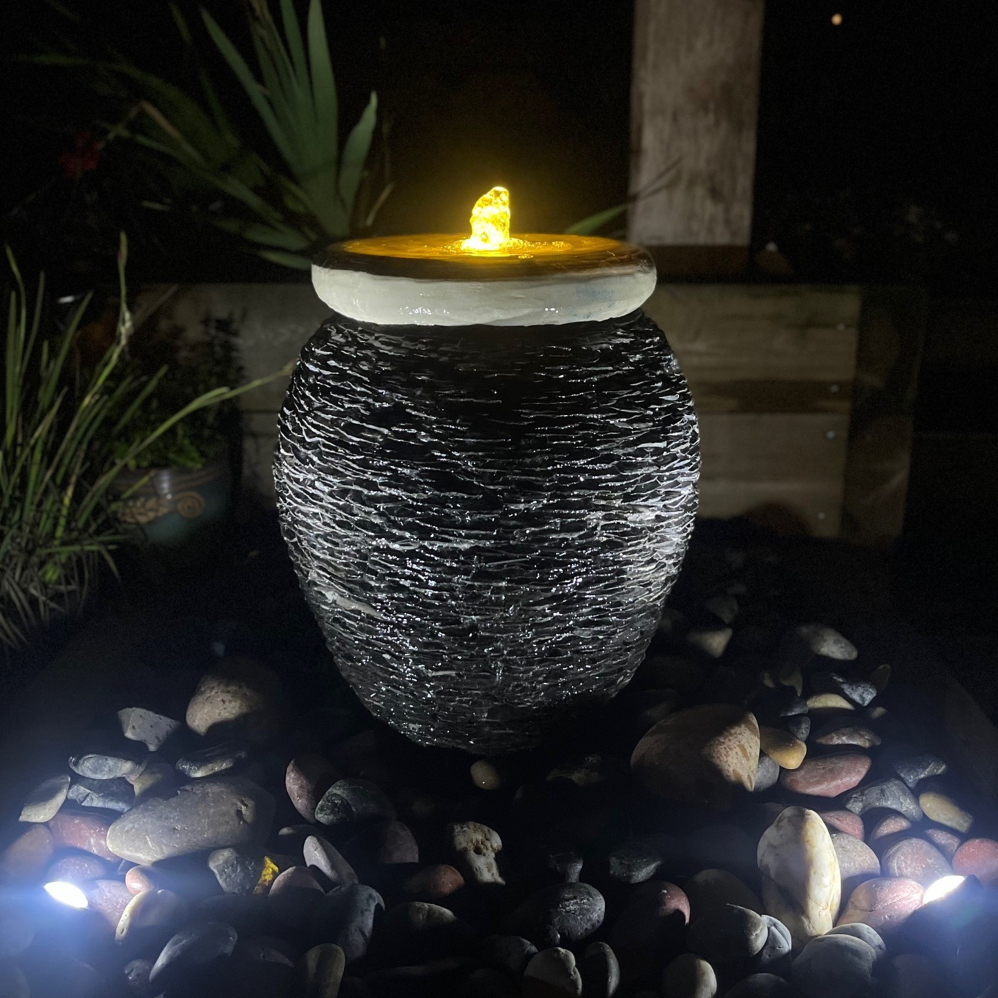Natural Slate Urn Garden Water Feature