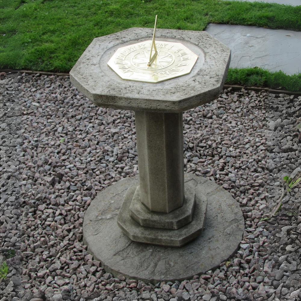 Old Stone Sundial Garden Ornament