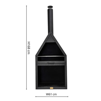 Outdoor Henley Fireplace with Grill Iron