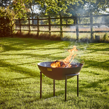 Outdoor Cast Iron Fire Pit in Rust