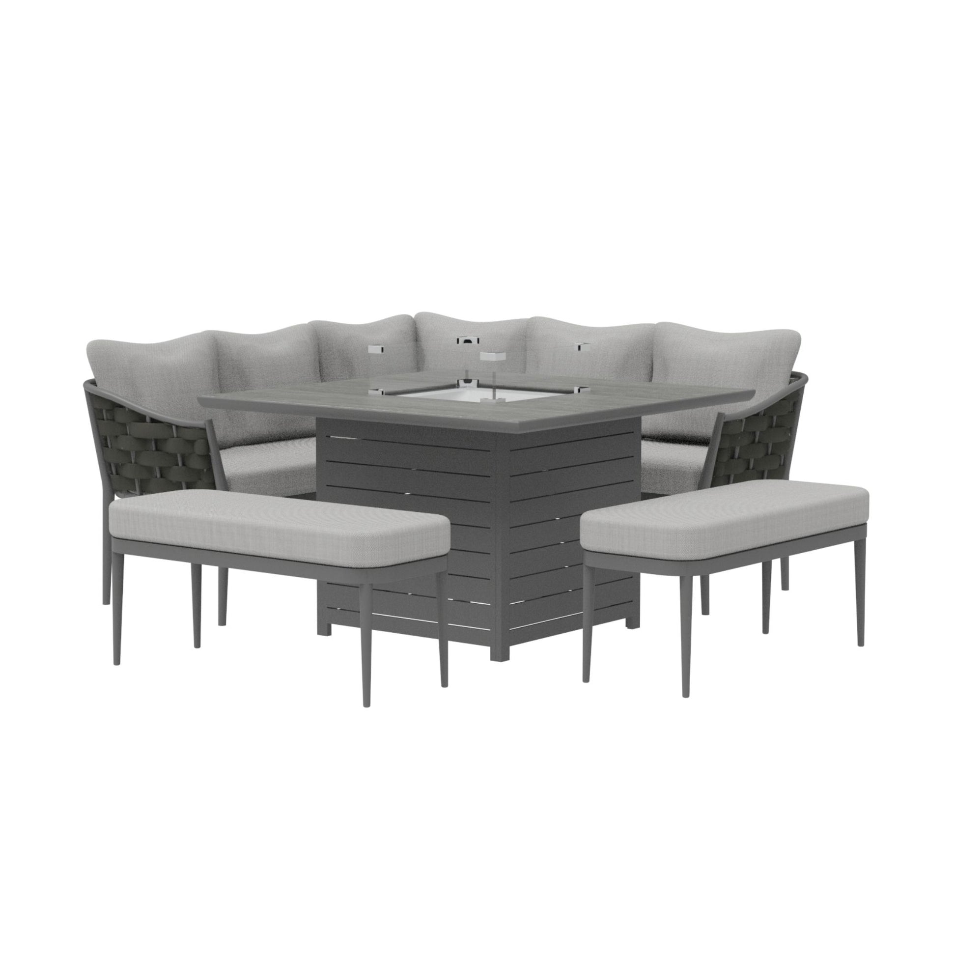 Pembroke Square Casual Dining Firepit Set