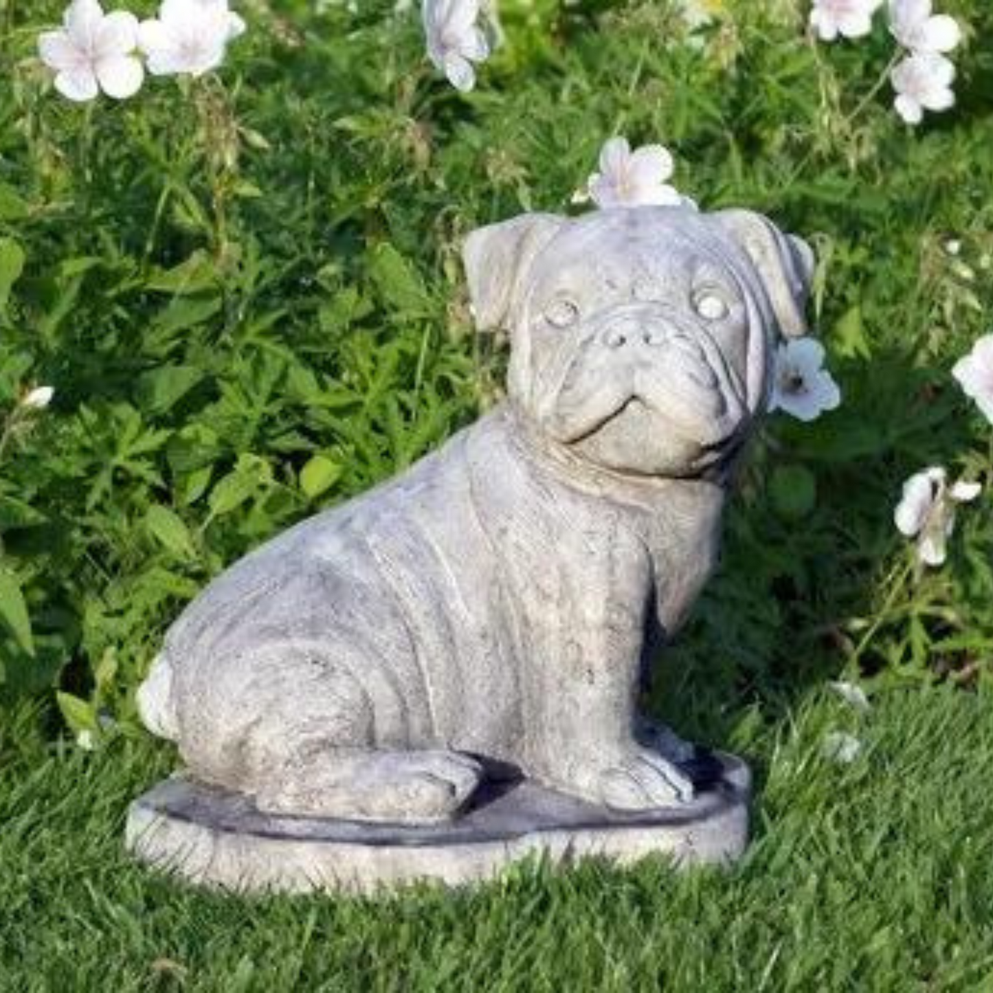 Pug Dog Stone Garden Ornament