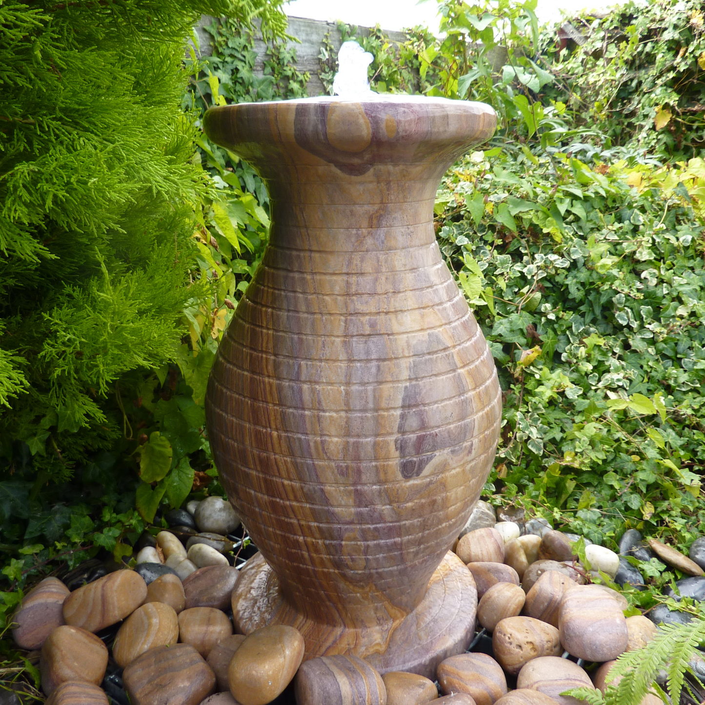 Rainbow Cascading Vase Garden Water Feature