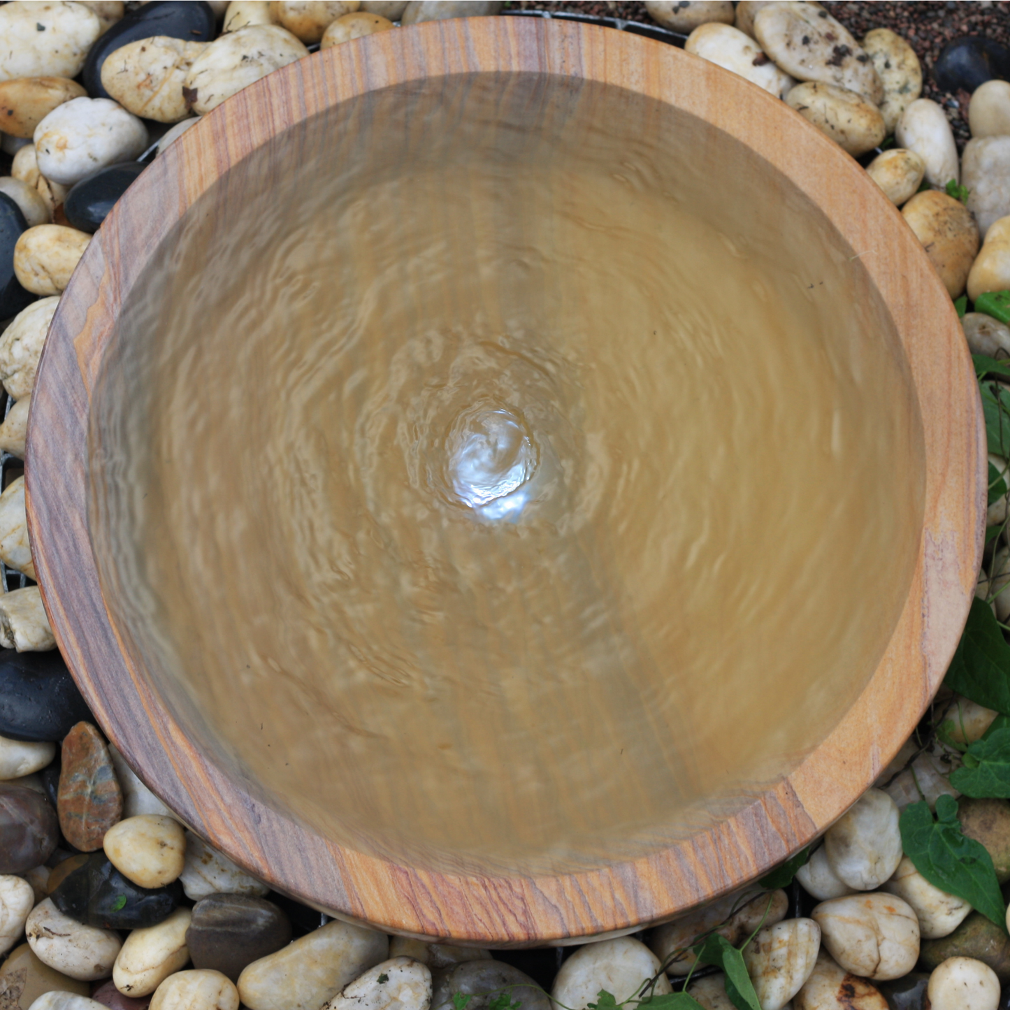 Rainbow Sandstone Babbling Bowl Garden Water Feature