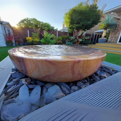 Rainbow Sandstone Babbling Bowl Garden Water Feature