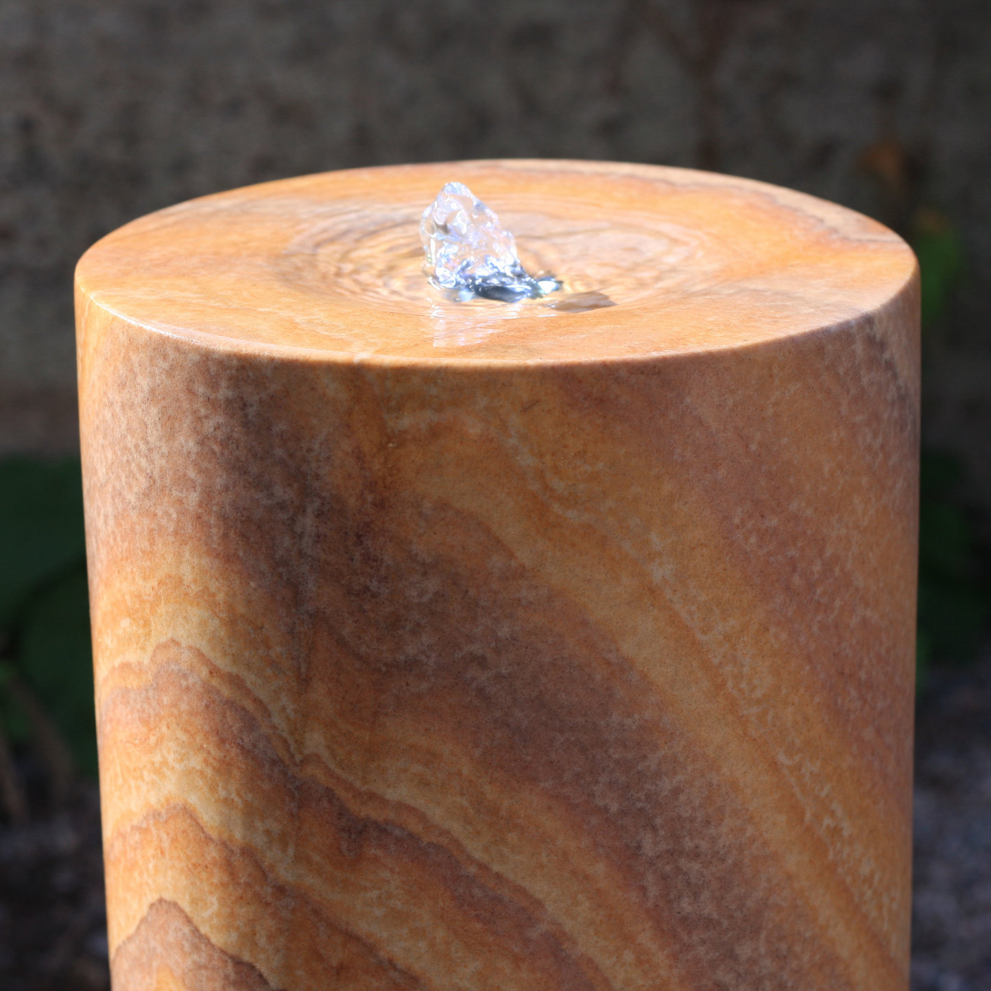 Rainbow Sandstone Column Garden Water Feature