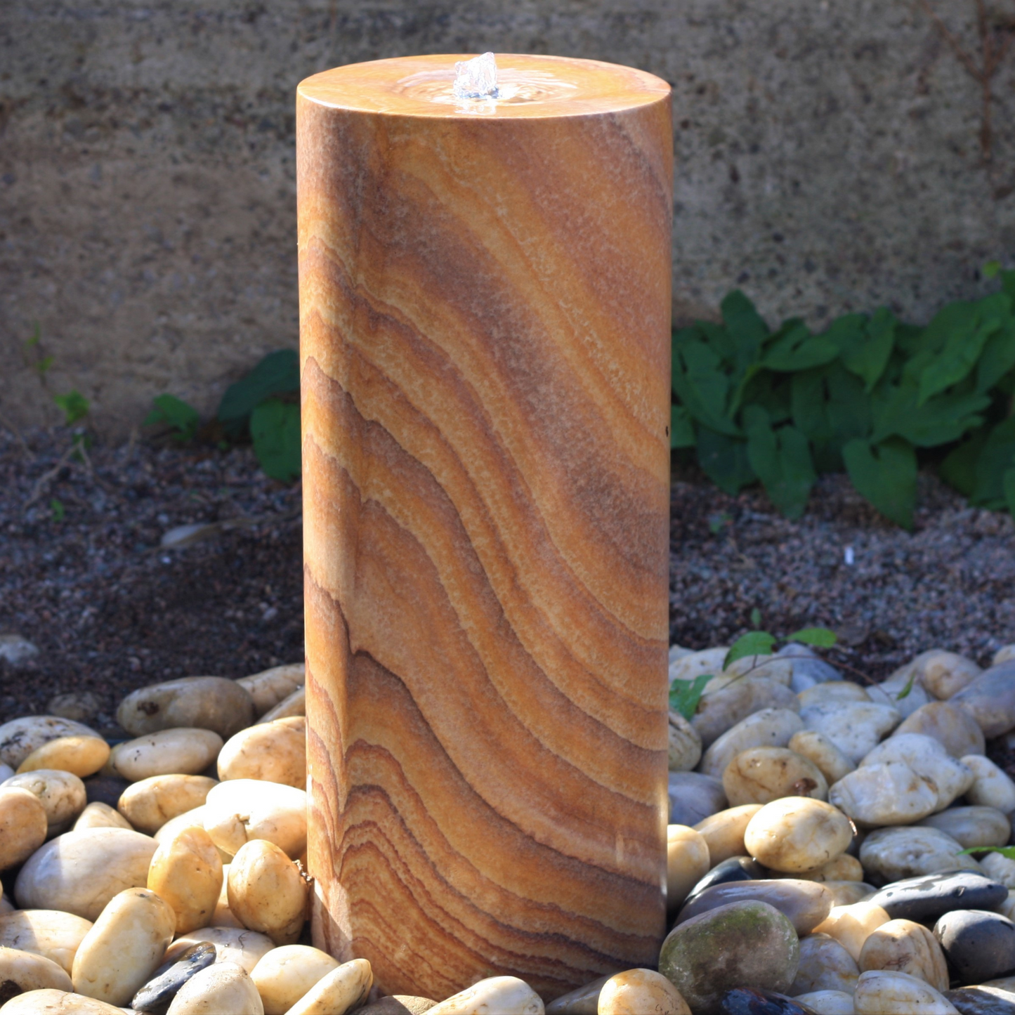 Rainbow Sandstone Column Garden Water Feature