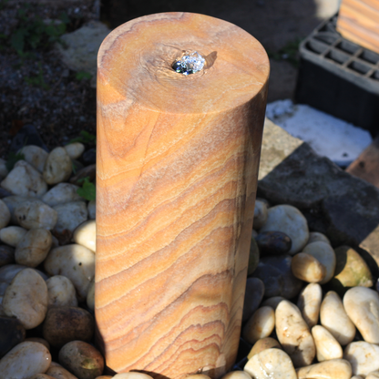 Rainbow Sandstone Column Garden Water Feature